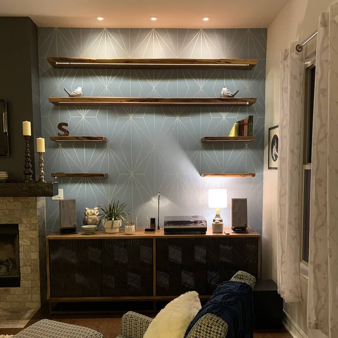 Living Room Serenade - European frameless cabinets in Lakeway, TX