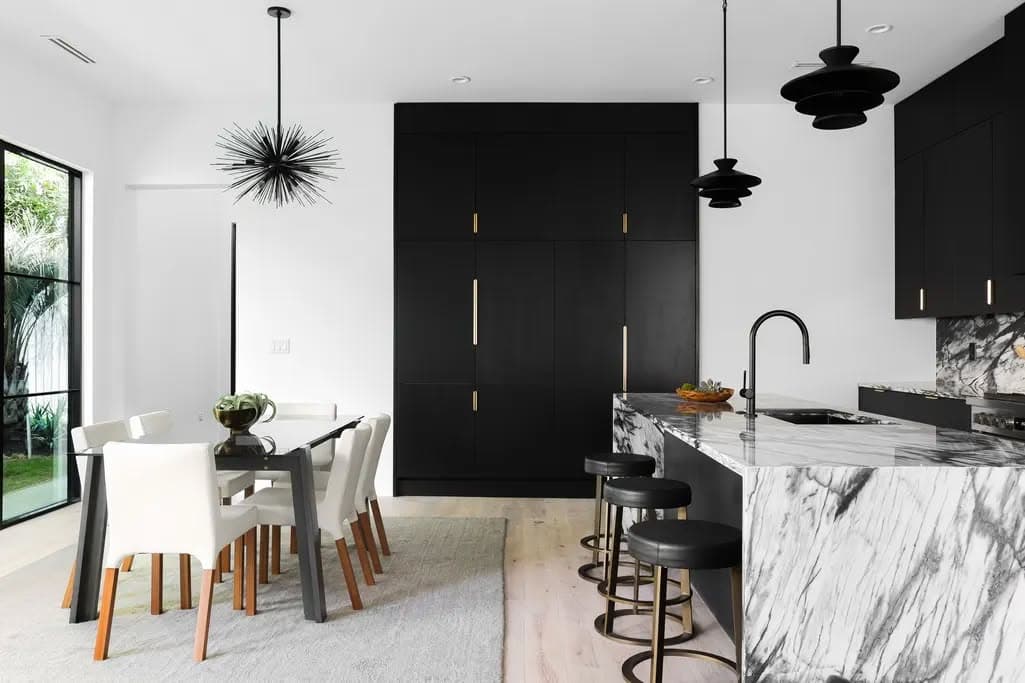 Midnight on the Hill Country - European frameless cabinets in Austin, TX