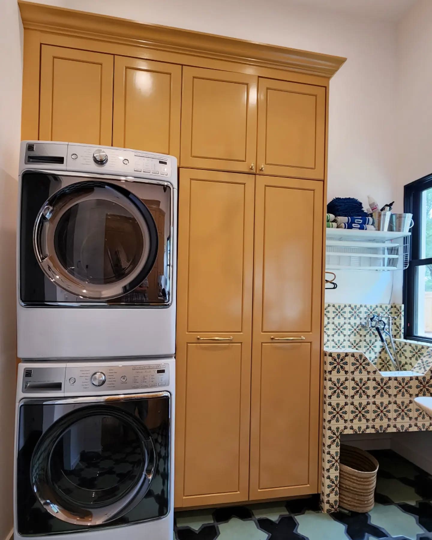 Laundry Day Blues (But Make it Beautiful) - European frameless cabinets in Dripping Springs, TX