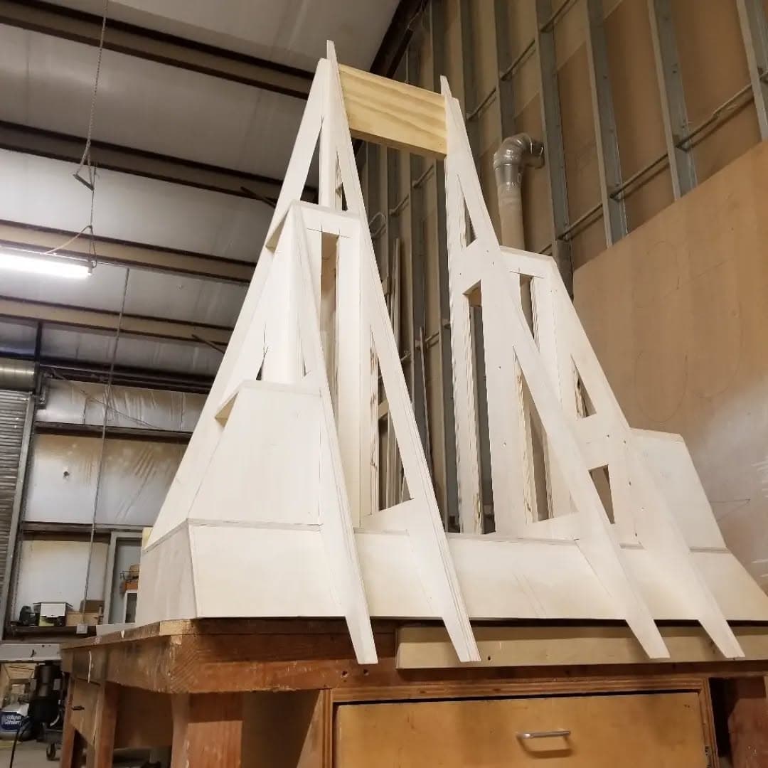 Workshop Hymnal - Cabinet Frames in Progress - European frameless cabinets in Spicewood, TX